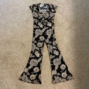 Novella Royale Black and White Floral Jumpsuit